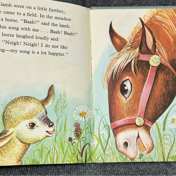 Vintage Big Golden Book A Lamb’s Tale Jenny Reyn 1963 hardcover 8.5x11 nursery - Picture 11 of 13